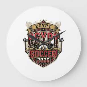 Grande Horloge Ronde Égypte Football 2026 Football Gras Pays Typographi
