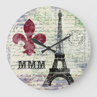 Eiffel Tour French Clock