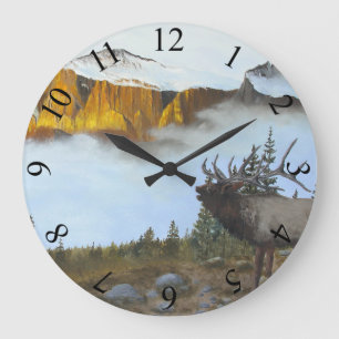 Grande Horloge Ronde Élans de Bugling