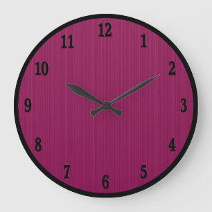Grande Horloge Ronde Élégance texturée de Maroon