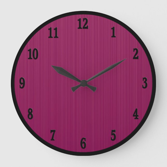Grande Horloge Ronde Élégance texturée de Maroon (Recto)