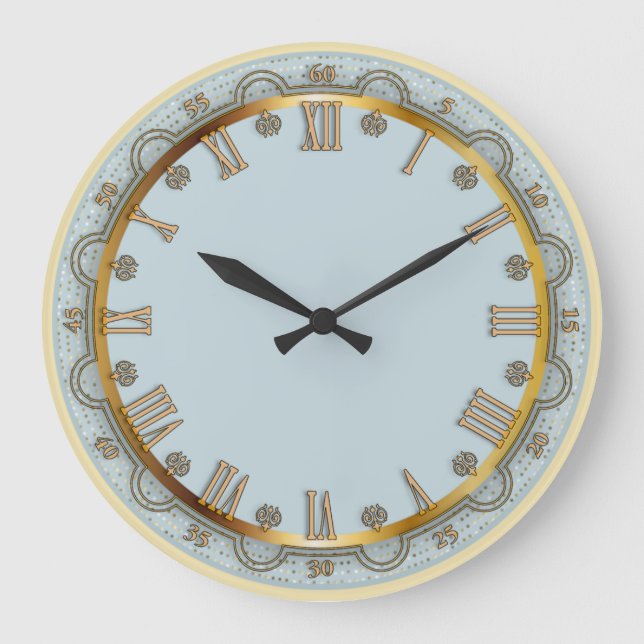 Grande Horloge Ronde Elegant blue (Recto)