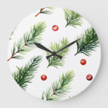Elegant Christmas Wall Clock – Festive Winter Time