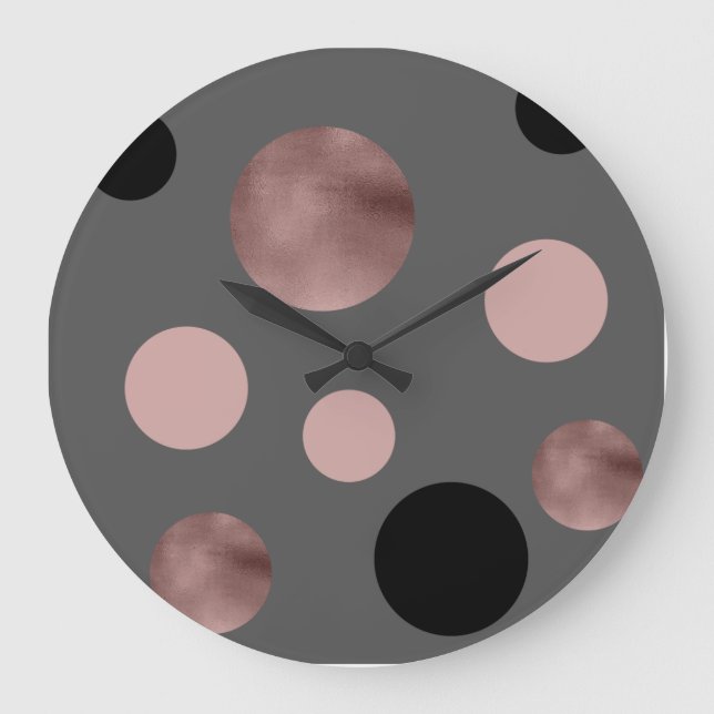 Grande Horloge Ronde elegant faux rose gold bluff (Recto)