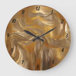 Grande Horloge Ronde Élégant Gold Stylish