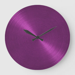 Grande Horloge Ronde Élégant mauve de mouton