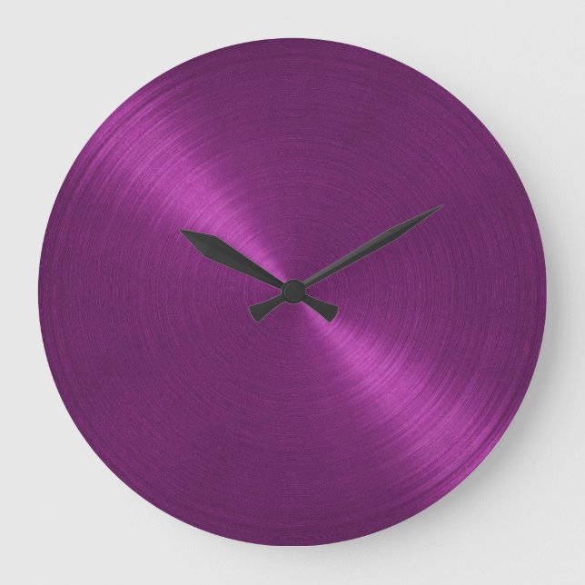 Grande Horloge Ronde Élégant mauve de mouton (Recto)