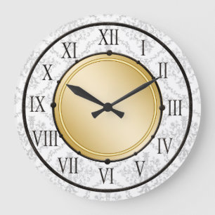 Grande Horloge Ronde Elegant Wall Clock