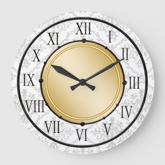 Grande Horloge Ronde Elegant Wall Clock (Recto)