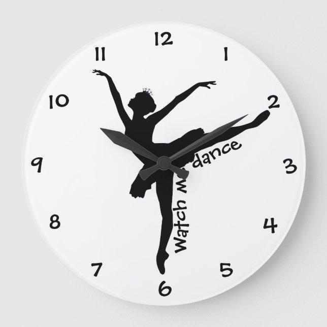 Grande Horloge Ronde Élégant WATME DANSE Ballerina Silhouette (Recto)
