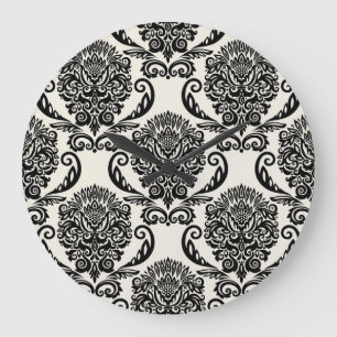 Grande Horloge Ronde Éléments décoratifs, dessin sans couture libre.