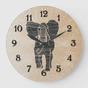 Grande Horloge Ronde Eléphant