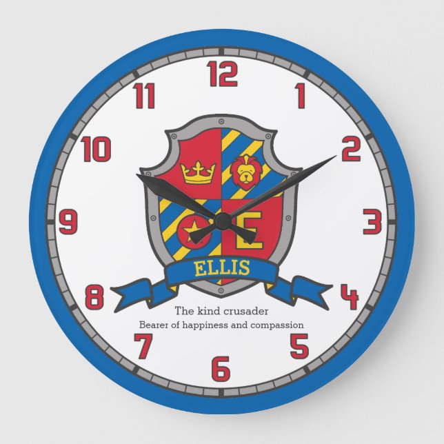 Grande Horloge Ronde Ellis nom signifiant lettre de bouclier héraldique (Recto)