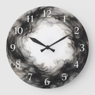 Grande Horloge Ronde Émanation — Encre fluide lavis