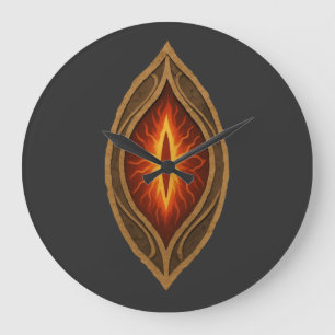 Grande Horloge Ronde Emblème de Fantasy du Seigneur des Ténèbres aux Ye