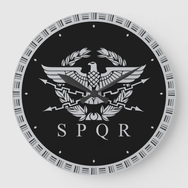 Grande Horloge Ronde Emblème de l'Empire Romain. (Recto)