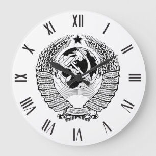 Grande Horloge Ronde Emblème d'Etat noir de l'URSS