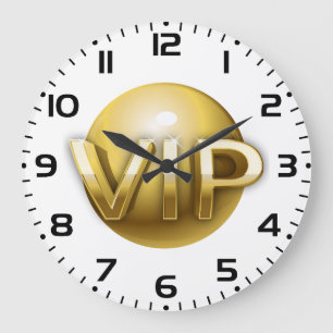 Grande Horloge Ronde Emblème VIP Or 3D Luxe