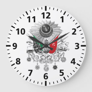 Grande Horloge Ronde Empire ottoman Grayscale Coat of Arms