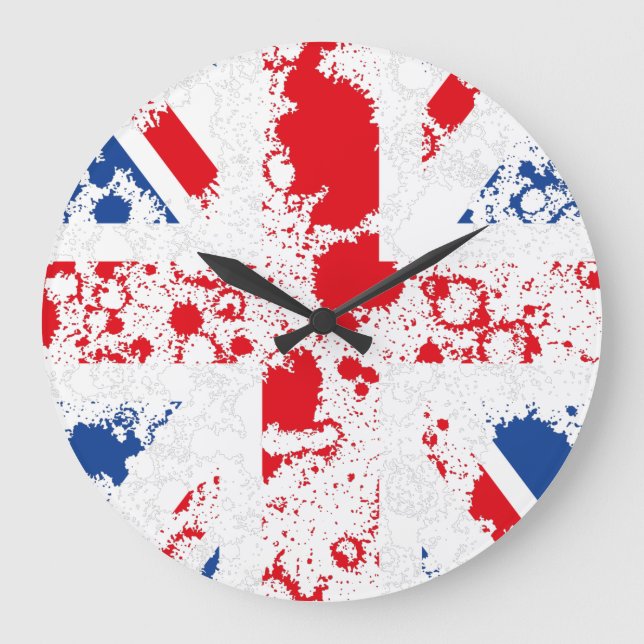 Grande Horloge Ronde ENGLAND FLAG KCALIMA effect par Masanser (Recto)