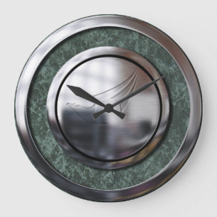 Grande Horloge Ronde Enjoliveur de chrome de faucon