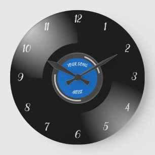 Grande Horloge Ronde Enregistrement de vinyle modifiable