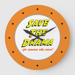 Grande Horloge Ronde Enregistrer le drame Sarcastique Office Humour Hor
