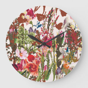 Grande Horloge Ronde Ensemble Vintage Plante assisté