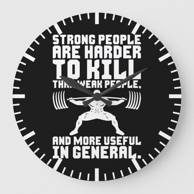Grande Horloge Ronde Entraînement - Les Personnes Fortes Sont Plus Diff (Recto)