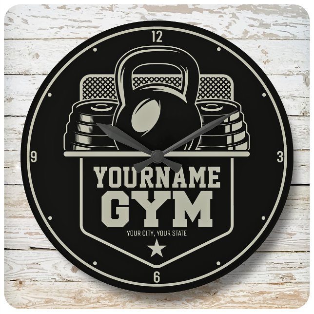 Grande Horloge Ronde Entraîneur de fitness de Kettlebell (Créateur téléchargé)
