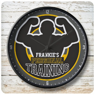 Grande Horloge Ronde Entraîneur du GYM Power Training Fitness Custom