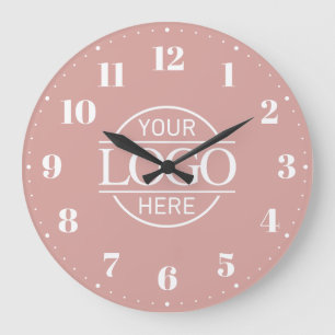 Grande Horloge Ronde Entreprise de Marque Stylée Logo Entreprise Promot