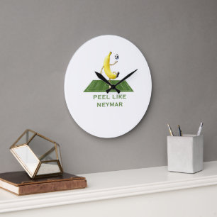 Grande Horloge Ronde Épluchez comme un champion drôle de football de ba