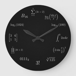 Grande Horloge Ronde Équations et notations de maths