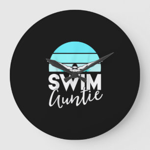 Grande Horloge Ronde Équipe de natation Tante Tante Nephew nage nage Ca