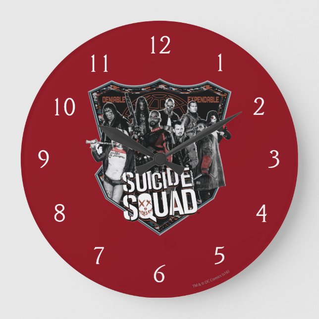 Grande Horloge Ronde Équipe de suicide | Badge de groupe photo (Recto)