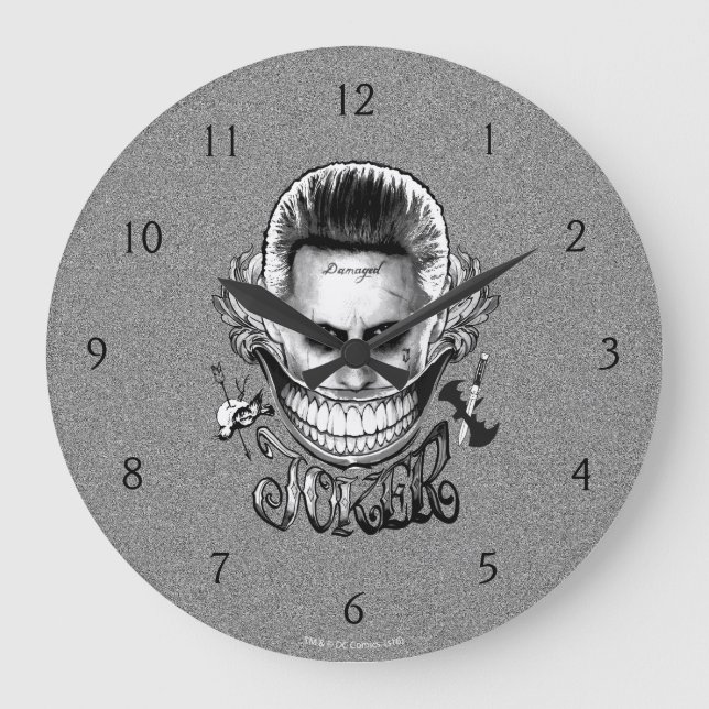 Grande Horloge Ronde Équipe de suicide | Joker Smile (Recto)