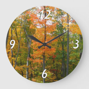 Grande Horloge Ronde Érables en automne Photographie de la nature