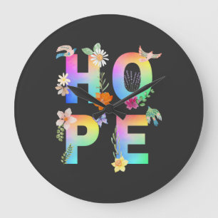 Grande Horloge Ronde Espérer Motivation artistique positive Inspiration