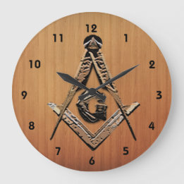Grande Horloge Ronde Esprit maçonnique (Golden)