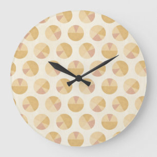 Grande Horloge Ronde Étape Geo Sud-Ouest Motif orange cercle