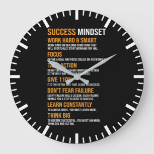 Grande Horloge Ronde État d'esprit du succès - Motivation
