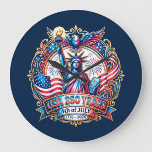 Grande Horloge Ronde États-Unis 250 ans 4 juillet 1776-2026