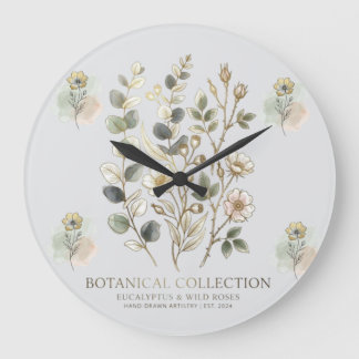 Grande Horloge Ronde Ethereal Gold & Sage Botanical Collection
