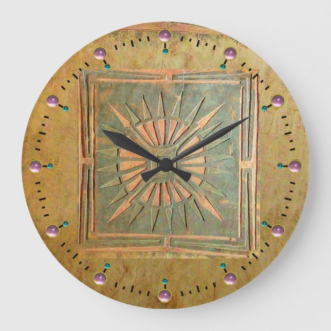 Grande Horloge Ronde ÉTOILE de MATIN, pourpre antique (Recto)
