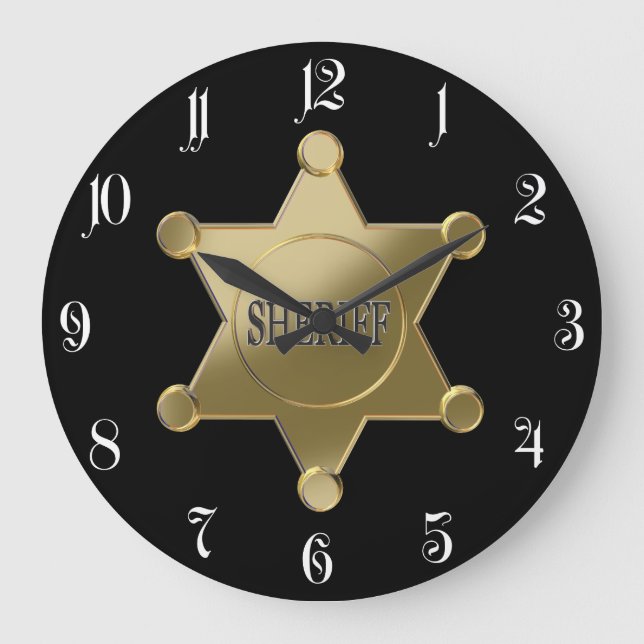 Grande Horloge Ronde Étoile d'or du shérif (Recto)