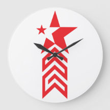 Étoile rouge avec flèches chevron