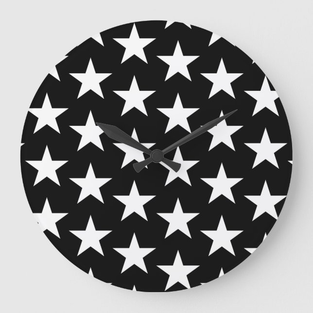 Grande Horloge Ronde Étoiles Motif 11 (Recto)