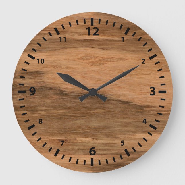 Grande Horloge Ronde Eucalyptus naturel Grain (Recto)