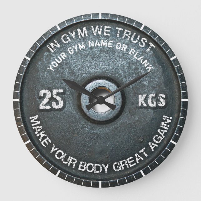 Grande Horloge Ronde Exercice de fitness du propriétaire du gymnase Poi (Recto)